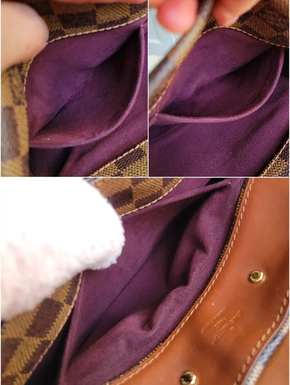 Louis Vuitton Ascot Damier Ebene Shoulder Crossbody Bag with Gold Hardware
